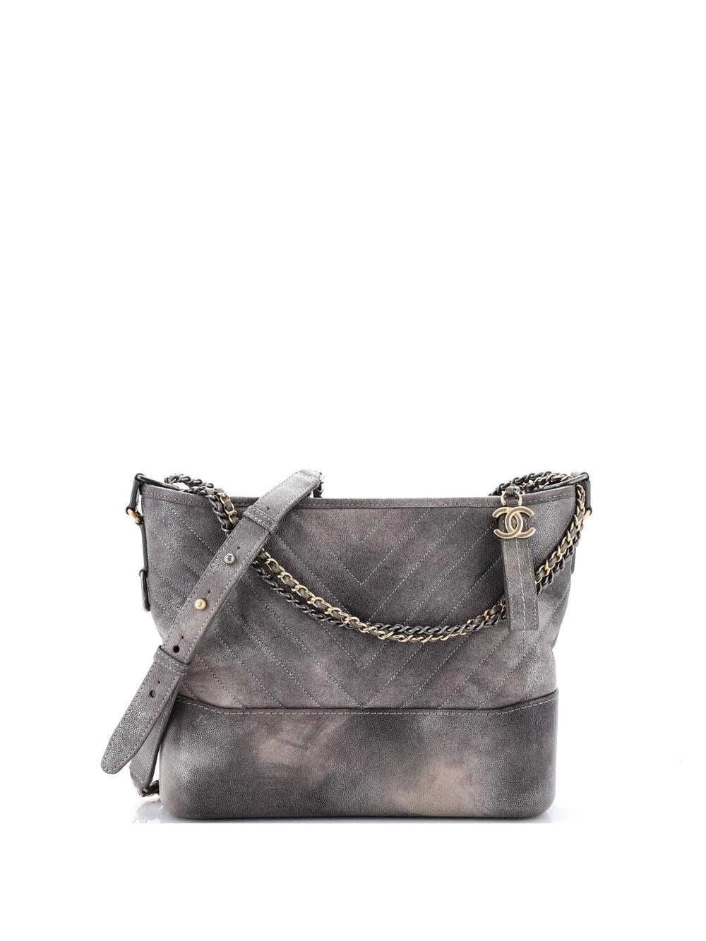 Chanel Gabrielle Hobo Chevron Metallic #370926C30B